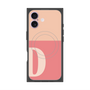 プレミアムスクエアケース with MagSafe［ オリジナル - initial two tone - D pink ］