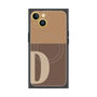 プレミアムスクエアケース with MagSafe［ オリジナル - initial two tone - D brown ］