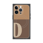 プレミアムスクエアケース with MagSafe［ オリジナル - initial two tone - D brown ］