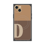 プレミアムスクエアケース with MagSafe［ オリジナル - initial two tone - D brown ］
