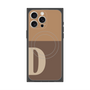 プレミアムスクエアケース with MagSafe［ オリジナル - initial two tone - D brown ］