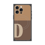 プレミアムスクエアケース with MagSafe［ オリジナル - initial two tone - D brown ］