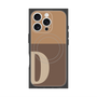 プレミアムスクエアケース with MagSafe［ オリジナル - initial two tone - D brown ］