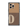 プレミアムスクエアケース with MagSafe［ オリジナル - initial two tone - D brown ］