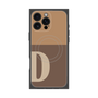 プレミアムスクエアケース with MagSafe［ オリジナル - initial two tone - D brown ］