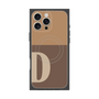 プレミアムスクエアケース with MagSafe［ オリジナル - initial two tone - D brown ］