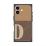 プレミアムスクエアケース with MagSafe［ オリジナル - initial two tone - D brown ］