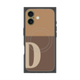 プレミアムスクエアケース with MagSafe［ オリジナル - initial two tone - D brown ］