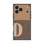 プレミアムスクエアケース with MagSafe［ オリジナル - initial two tone - D brown ］