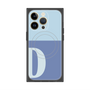 プレミアムスクエアケース with MagSafe［ オリジナル - initial two tone - D blue ］