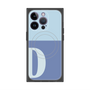 プレミアムスクエアケース with MagSafe［ オリジナル - initial two tone - D blue ］