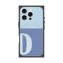 プレミアムスクエアケース with MagSafe［ オリジナル - initial two tone - D blue ］