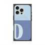 プレミアムスクエアケース with MagSafe［ オリジナル - initial two tone - D blue ］