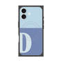 プレミアムスクエアケース with MagSafe［ オリジナル - initial two tone - D blue ］