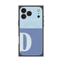 プレミアムスクエアケース with MagSafe［ オリジナル - initial two tone - D blue ］
