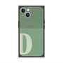 プレミアムスクエアケース with MagSafe［ オリジナル - initial two tone - D green ］