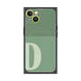 プレミアムスクエアケース with MagSafe［ オリジナル - initial two tone - D green ］