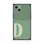 プレミアムスクエアケース with MagSafe［ オリジナル - initial two tone - D green ］
