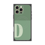 プレミアムスクエアケース with MagSafe［ オリジナル - initial two tone - D green ］
