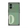 プレミアムスクエアケース with MagSafe［ オリジナル - initial two tone - D green ］