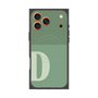 プレミアムスクエアケース with MagSafe［ オリジナル - initial two tone - D green ］