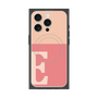 プレミアムスクエアケース with MagSafe［ オリジナル - initial two tone - E pink ］