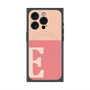プレミアムスクエアケース with MagSafe［ オリジナル - initial two tone - E pink ］