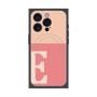 プレミアムスクエアケース with MagSafe［ オリジナル - initial two tone - E pink ］