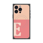プレミアムスクエアケース with MagSafe［ オリジナル - initial two tone - E pink ］