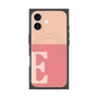 プレミアムスクエアケース with MagSafe［ オリジナル - initial two tone - E pink ］