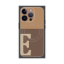 プレミアムスクエアケース with MagSafe［ オリジナル - initial two tone - E brown ］