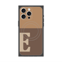 プレミアムスクエアケース with MagSafe［ オリジナル - initial two tone - E brown ］