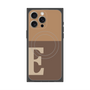プレミアムスクエアケース with MagSafe［ オリジナル - initial two tone - E brown ］