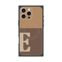 プレミアムスクエアケース with MagSafe［ オリジナル - initial two tone - E brown ］