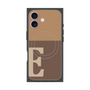 プレミアムスクエアケース with MagSafe［ オリジナル - initial two tone - E brown ］
