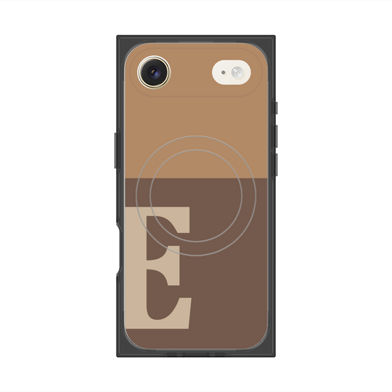 プレミアムスクエアケース with MagSafe［ オリジナル - initial two tone - E brown ］