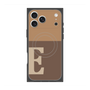 プレミアムスクエアケース with MagSafe［ オリジナル - initial two tone - E brown ］