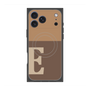 プレミアムスクエアケース with MagSafe［ オリジナル - initial two tone - E brown ］