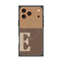 プレミアムスクエアケース with MagSafe［ オリジナル - initial two tone - E brown ］