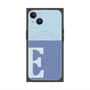 プレミアムスクエアケース with MagSafe［ オリジナル - initial two tone - E blue ］