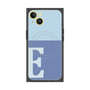 プレミアムスクエアケース with MagSafe［ オリジナル - initial two tone - E blue ］