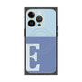 プレミアムスクエアケース with MagSafe［ オリジナル - initial two tone - E blue ］