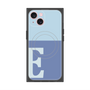 プレミアムスクエアケース with MagSafe［ オリジナル - initial two tone - E blue ］