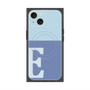 プレミアムスクエアケース with MagSafe［ オリジナル - initial two tone - E blue ］