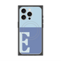 プレミアムスクエアケース with MagSafe［ オリジナル - initial two tone - E blue ］