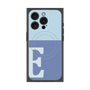 プレミアムスクエアケース with MagSafe［ オリジナル - initial two tone - E blue ］
