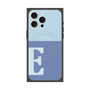 プレミアムスクエアケース with MagSafe［ オリジナル - initial two tone - E blue ］