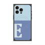 プレミアムスクエアケース with MagSafe［ オリジナル - initial two tone - E blue ］