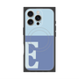 プレミアムスクエアケース with MagSafe［ オリジナル - initial two tone - E blue ］