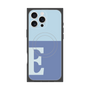 プレミアムスクエアケース with MagSafe［ オリジナル - initial two tone - E blue ］